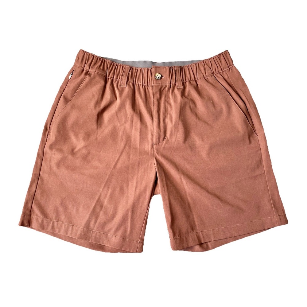 Wowie Shorts Mens Size Medium Orange 7" Inseam Stretch Casual Hybrid Preppy